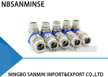 POC Tube Plastic Pneumatic Parts Round Male Straight Pneumatic Push In Connection Fitting Connector Sanmin