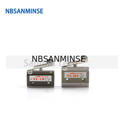 NBSANMINSE V2-M5 V2-1/8 2/2 ওয়ে এয়ার মেকনিক্যাল কন্ট্রোল ভালভ নিউমেটিক টু ওয়ে রোলার ভালভ অটোমেশন লাইন