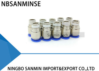 POC Tube Plastic Pneumatic Parts Round Male Straight Pneumatic Push In Connection Fitting Connector Sanmin