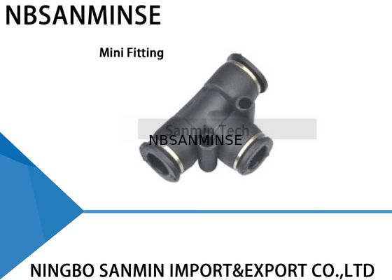 PE - সি কম্প্যাক্ট এক টাচ ফিটিং মিনি বায়ুসংক্রান্ত বায়ু জিনিসপত্র, জিনিসপত্র সংযোগ ধাক্কা