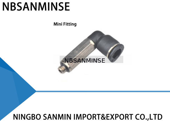 পিএলএল - সি কম্প্যাক্ট এক টাচ ফিটিং মিনি ফিটিং বর্ধিত পুরুষ কনুই ফিটিং বায়ুসংক্রান্ত অংশ সানমিন সংযোগ করুন