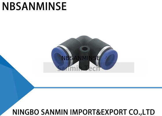 PUL এয়ার সংযোগকারী দ্রুত বায়ু নিউম্যাটিক সংযোগ সংকোচকারী প্লাস্টিক ফিটিং টিউব ইউনিয়ন কনুই সানমিন