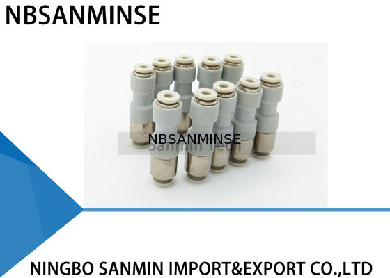 পিসিভিউ নিউম্যাটিক দ্রুত সংযোগ ইনলাইন চেক ভালভ ইউনিয়ন ফিটিং এয়ার কম্প্রেসার এক স্পর্শ সংযোগকারী সানমিন