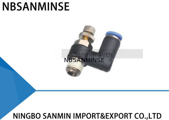 এস এস পুরুষ থ্রেড বায়ুসংক্রান্ত এয়ার গতি থ্রোটল ফ্লো কন্ট্রোল ভালভ ফিটিং সুইভেল সংযোগকারী সানমিন