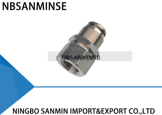 PMFT সমস্ত মেটাল ব্রাস ফিটিং মহিলা থ্রেড এক টাচ বায়ুসংক্রান্ত বায়ু জিনিসপত্র বাল্কহেড সংযোগকারী