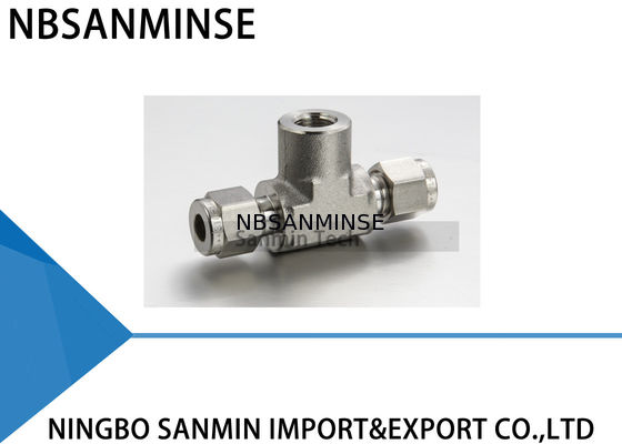 স্টেইনলেস স্টীল 316L টিউব বায়ুসংক্রান্ত বায়ু জিনিসপত্র FBT মহিলা শাখা টি