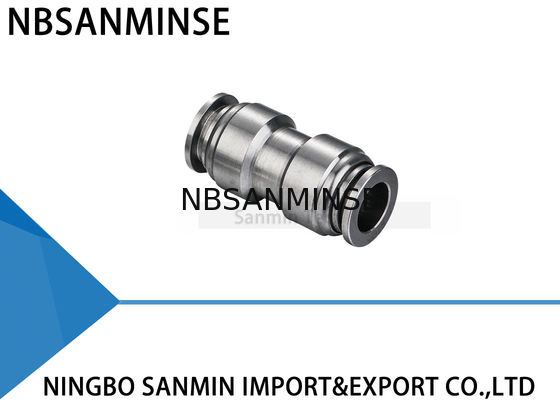 খাদ্য গ্রেড SS316L বায়ুসংক্রান্ত বায়ু জিনিসপত্র মধ্যে পুশ, Anticorrosion স্টেইনলেস স্টীল ইউনিয়ন সোজা ফিটিং