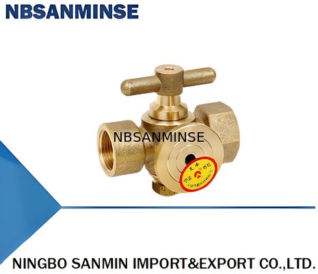 প্রেসারগেইজ ব্রাস ইলেকট্রিক সোলিনয়েড ভালভ থ্রি ওয়ে প্লাগ