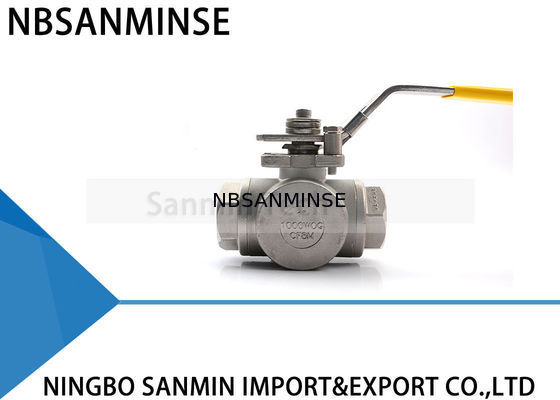 3 ওয়ে হাইড্রোলিক উচ্চ চাপ বল ভালভ 1 ইঞ্চি 1000psi WOG CF8M3K-1 স্টেইনলেস স্টিল এসএস 316 তেল এবং গ্যাস পাইপ লাইন