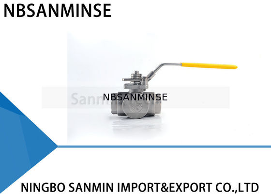 3 ওয়ে হাইড্রোলিক উচ্চ চাপ বল ভালভ 1 ইঞ্চি 1000psi WOG CF8M3K-1 স্টেইনলেস স্টিল এসএস 316 তেল এবং গ্যাস পাইপ লাইন