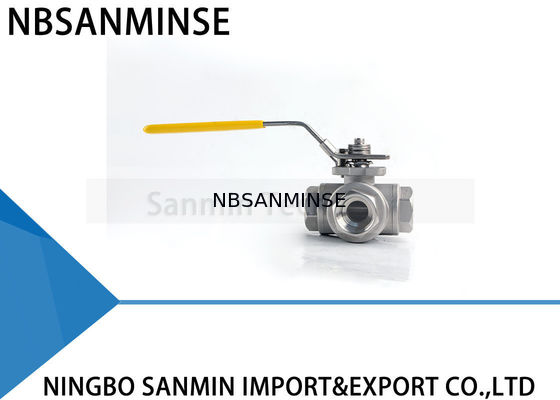 3 ওয়ে হাইড্রোলিক উচ্চ চাপ বল ভালভ 1 ইঞ্চি 1000psi WOG CF8M3K-1 স্টেইনলেস স্টিল এসএস 316 তেল এবং গ্যাস পাইপ লাইন