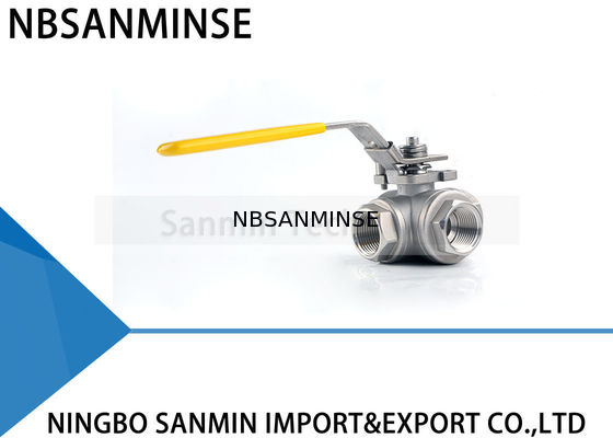 3 ওয়ে হাইড্রোলিক উচ্চ চাপ বল ভালভ 1 ইঞ্চি 1000psi WOG CF8M3K-1 স্টেইনলেস স্টিল এসএস 316 তেল এবং গ্যাস পাইপ লাইন