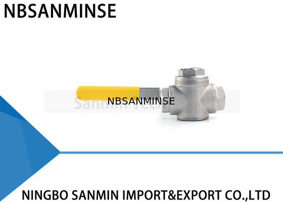 3 ওয়ে হাইড্রোলিক উচ্চ চাপ বল ভালভ 1 ইঞ্চি 1000psi WOG CF8M3K-1 স্টেইনলেস স্টিল এসএস 316 তেল এবং গ্যাস পাইপ লাইন