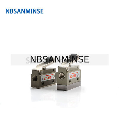 NBSANMINSE V2-M5 V2-1/8 2/2 ওয়ে এয়ার মেকনিক্যাল কন্ট্রোল ভালভ নিউমেটিক টু ওয়ে রোলার ভালভ অটোমেশন লাইন