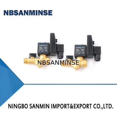 NBSANMINSE ইলেকট্রনিক ড্রেন ভালভ G1/2 1.6 Mpa SR-B-15 ব্রাস সোলিনয়েড ভালভ DC24V AC220V এয়ার কম্প্রেসার ড্রেনার